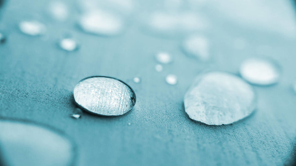 Water droplets on a surface